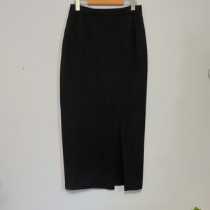 Vintage 1990s high waisted black knit skirt